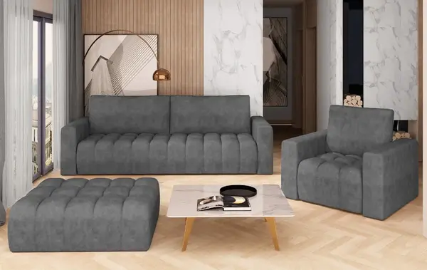 Sestava Lazaro 3+1+taburet látka: Dora 95