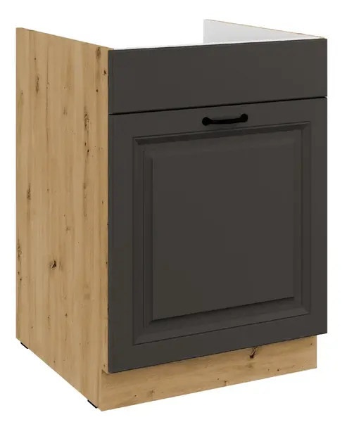 Spodní skříňka pod dřez Stilo 60 ZL 1S BB - Premium Box Barva korpusu: Dub artisan, Barva dvířek: Grafit
