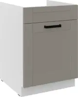 Spodní skříňka pod dřez Luna 60 ZL 1S BB - Premium Box Barva korpusu: Bílá, Barva dvířek: Clay Grey