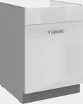 Spodní skříňka 60 ZL 1S BB - Premium Box Barva korpusu: Šedá, Barva dvířek: Šedý lesk (Šedá)