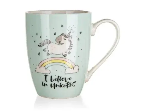 Hrnek Jednorožec 340 ml, zelený