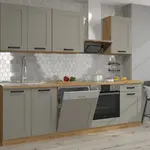 Kuchyňská linka 250 cm Luna 2 Barva korpusu: Dub artisan, Barva dvířek: Clay Grey