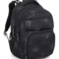 Batoh do školy Bagmaster ZIPSTER 25 A Black and white flowers