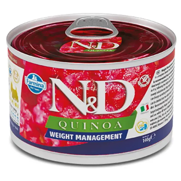 N&D Quinoa weight management lamb & brocolli mini pro malá plemena psů 140 g