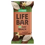 LIFEFOOD Lifebar Oat snack s kešu a kousky čokolády BIO 40 g
