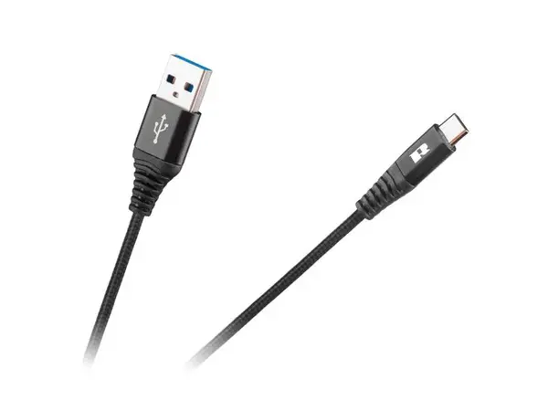 Kabel REBEL RB-6001-050-B USB/USB-C 0,5m Black