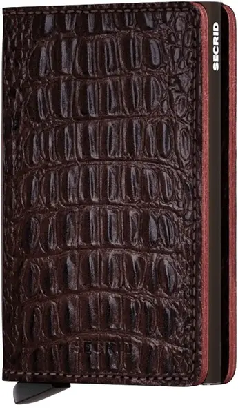 Kožená mini peněženka Secrid Slimwallet Nile Brown