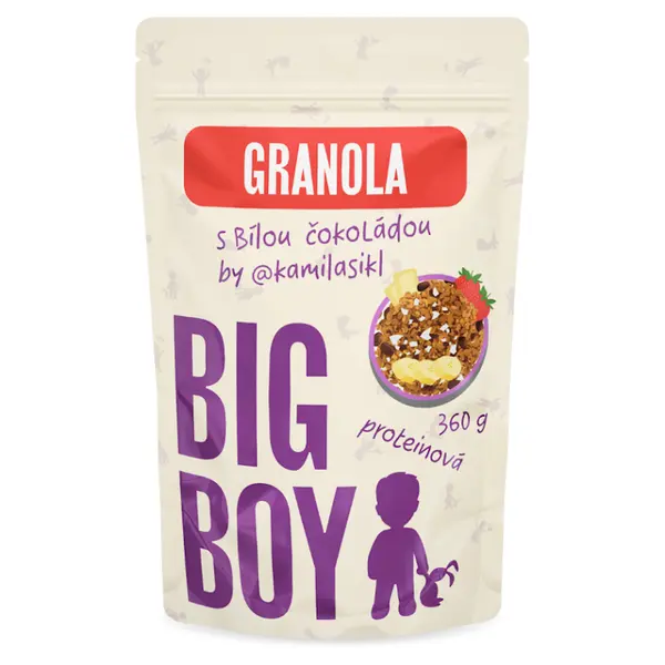 BIG BOY Proteinová granola s bílou čokoládou by KamilaSikl 360 g