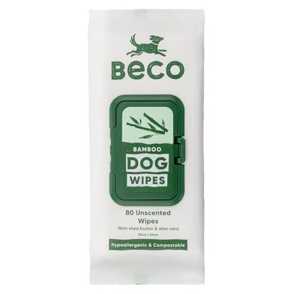 BECO Bamboo čistící ubrousky pro psy neparfémované 80 ks