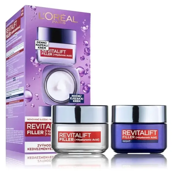 L´ORÉAL Paris Revitalift Filler Duopack Denní krém + noční krém 2 x 50 ml