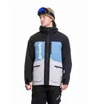 Pánská snb & ski bunda meatfly manifold černá/modrá/šedá l