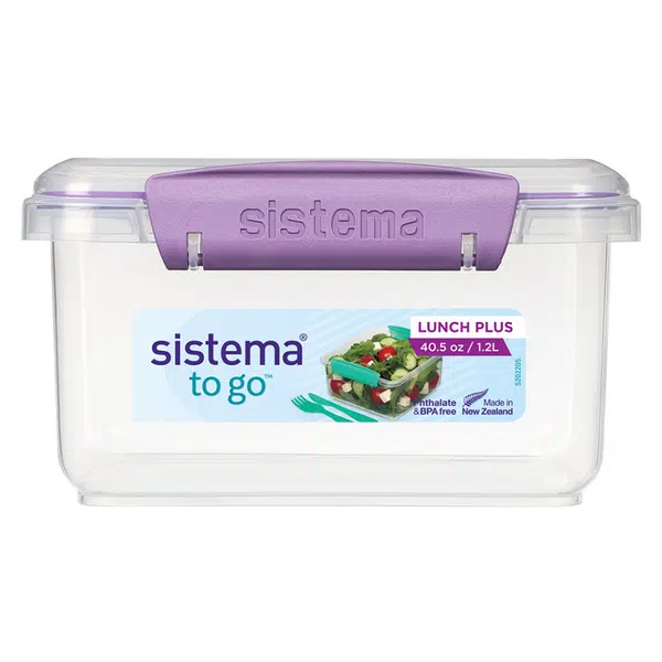 SISTEMA To Go Krabička na oběd s příborem fialová 1,2 l