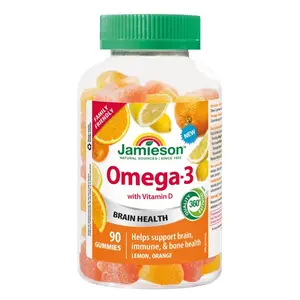 JAMIESON Omega-3 Gummies  90 želatinových pastilek