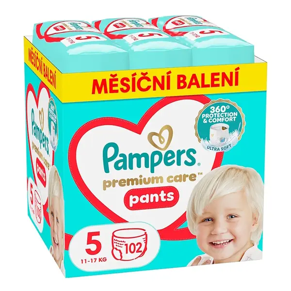 PAMPERS Premium Care vel. 5 plenkové kalhotky 11-17 kg 102 ks
