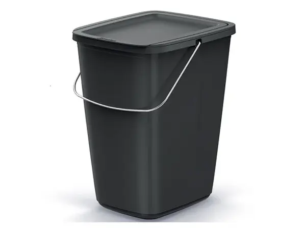 Koš odpadkový COMPACTA Q FLAP BASIC černý 9l