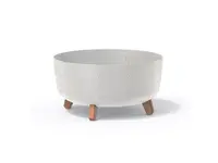 Květináč GRACIA LOW ECO WOOD bílý 38cm