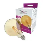 Žárovka Filament LED E27 10W G125 bílá teplá TRIXLINE P499 Gold