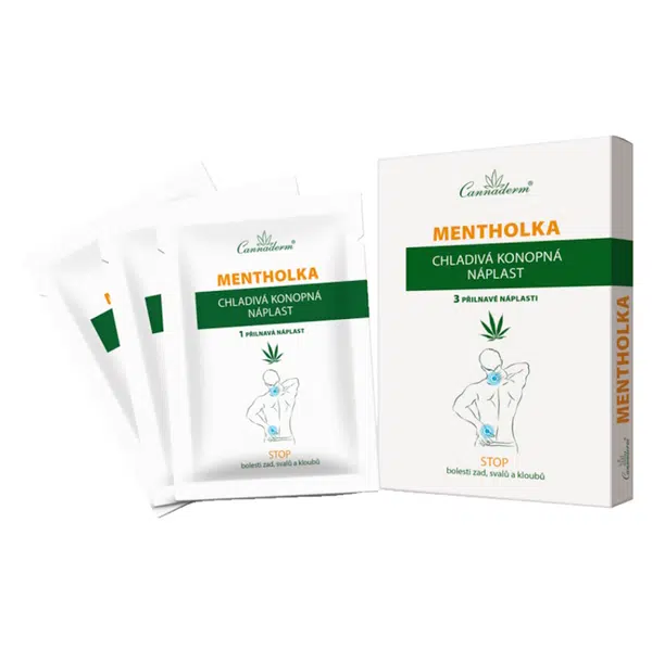 CANNADERM Mentholka chladivá konopná náplast 3 kusy