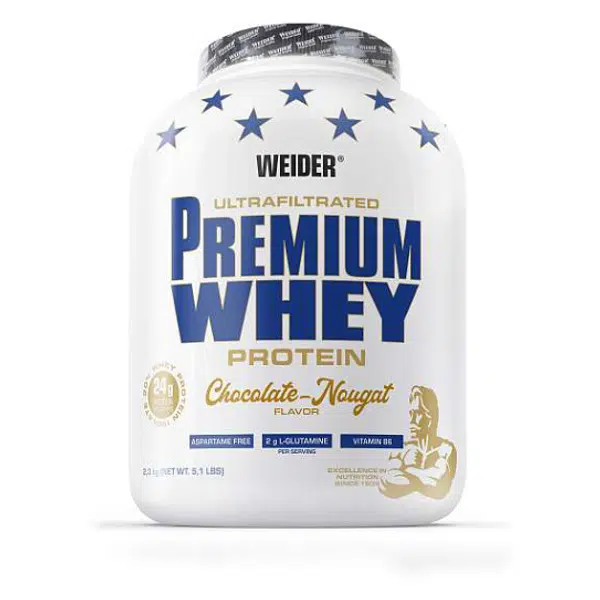 WEIDER Premium whey syrovátkový protein čokoláda a nugát 2300 g