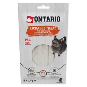 ONTARIO Lízací pochoutka kuře a oves 5x14 g