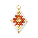 Beaded Rhombus Charms