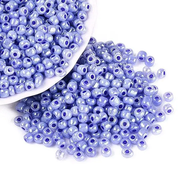 8/0 Ceylon Round Glass Seed Beads