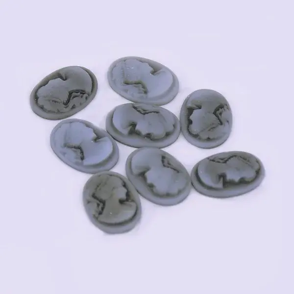 Resin Cameo Lady Head Cabochons