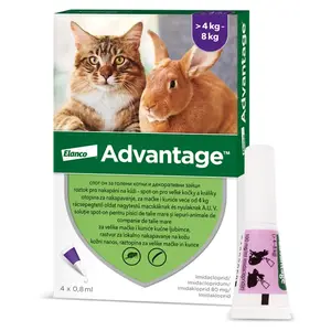 ADVANTAGE Spot-on pro velké kočky a králíky 80 mg 4 pipety