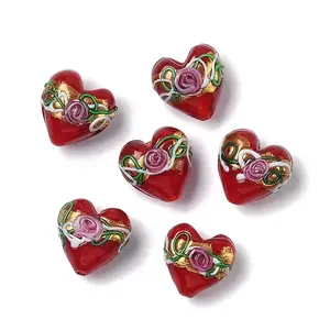 Handmade Gold Foil Glass Beads