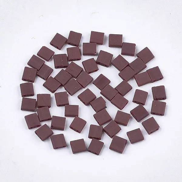 2-Hole Opaque Glass Seed Beads