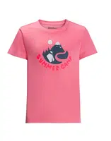 Jack Wolfskin Summer Camp T K 128, pink lemonade Dětské funkční triko