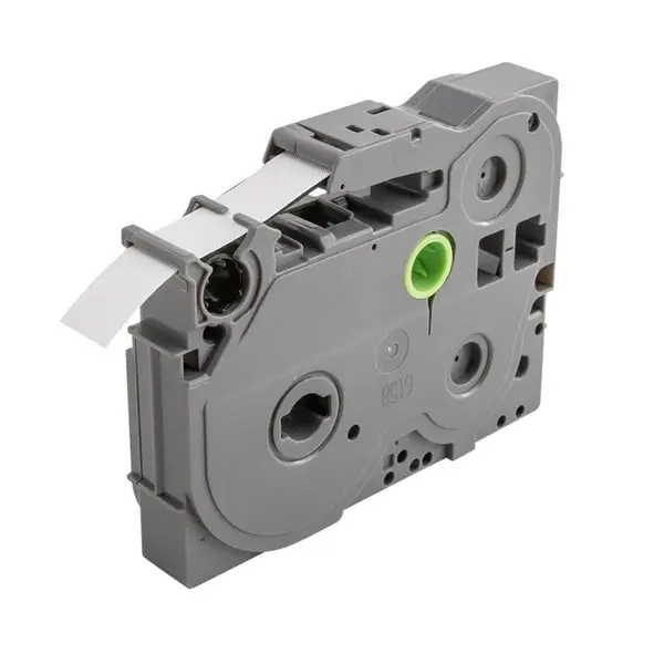 Kompatibilní páska s Brother TZe-R434, 12mm x 4m, zlatý tisk / červený podklad, textilní stuha