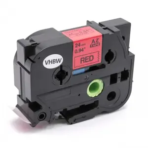 Kompatibilní páska s Brother TZe-V451, 24mm x 5,5m, černý tisk / červený podklad, vinyl