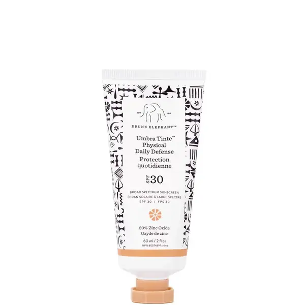 Drunk Elephant Tónovaný pleťový krém na opalování SPF 30 Umbra Tinte (Physical Daily Defense) 60 ml