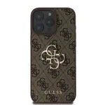 Zadní kryt Guess PU 4G Metal Logo pro Apple iPhone 16 Pro Max, hnědá