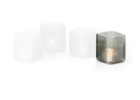 Nouveau svícen na čajovou svíčku, šedý - Philippi