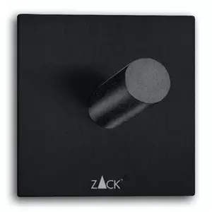 DUPLO háček na ručníky, hranatý, černý - ZACK