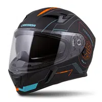 Moto přilba Cassida Integral 3.0 Turbohead černá matná/oranžová/modrá XXL (63-64)