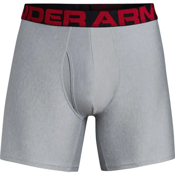 Pánské boxerky Under Armour Tech 6in 2 Pack Mod Gray Light Heather M