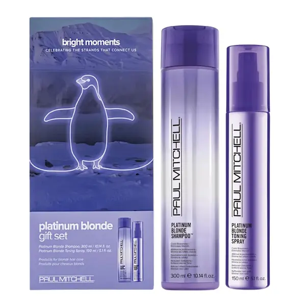 Dárková sada pro blond vlasy Paul Mitchell Platinum Blonde Duo Bright Moments (703952) + dárek zdarma