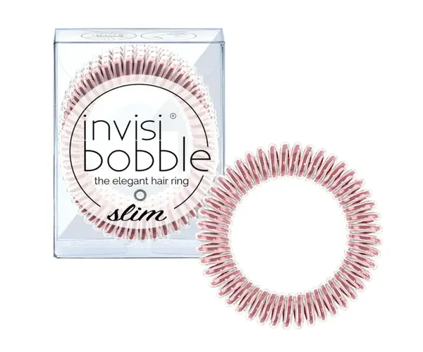 Tenká spirálová gumička do vlasů Invisibobble Slim Bella Rosa Galaxy - růžová, 3 ks (IB-SL-PC10007-2)