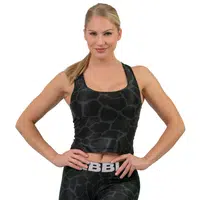 Dámský sportovní crop top Nebbia Ocean Selected "Racer Back" 549 Black M