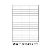 Samolepicí etikety 70 x 15 mm, 57 etiket, A4, 100 listů