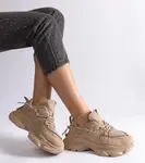 Gemre Dark beige women's sports sneakers Ivett