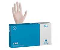 TPE rukavice Espeon TPE AllFood - 200 ks, bílé, nepudrované, velikost M (100017)
