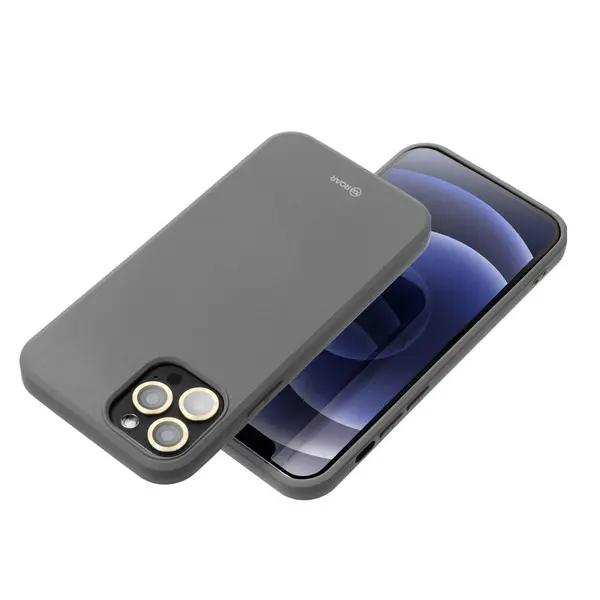 Zadní silikonový kryt ROAR case COLORFUL JELLY pro Apple iPhone 15, grey