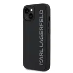 Zadní kryt Karl Lagerfeld 3D Rubber Glitter Logo Karl pro Apple iPhone 15, černá
