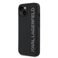 Zadní kryt Karl Lagerfeld 3D Rubber Glitter Logo Karl pro Apple iPhone 15, černá