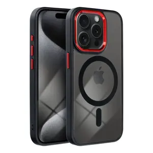Zadní kryt COLOR EDGE MAG COVER case compatible with MagSafe pro Apple iPhone 16, červená