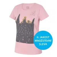 Husky Tee Forest L S, růžová Dámské bavlněné triko